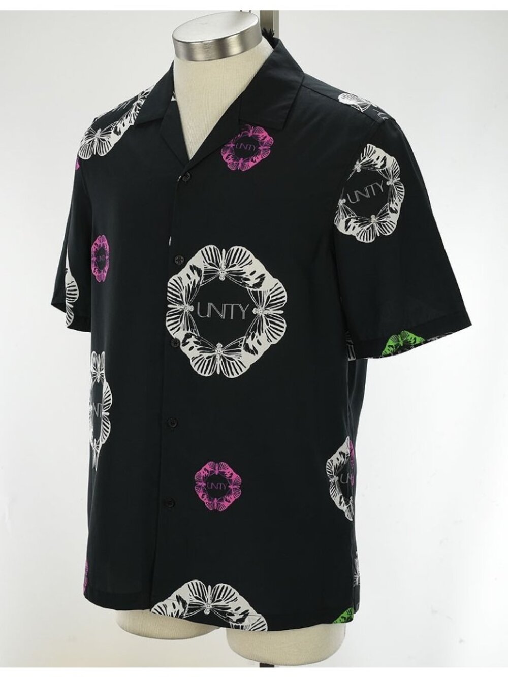 KSUBI Mens Black UNITYFLY Short Sleeve Lyocell Resort Shirt SMALL NWT